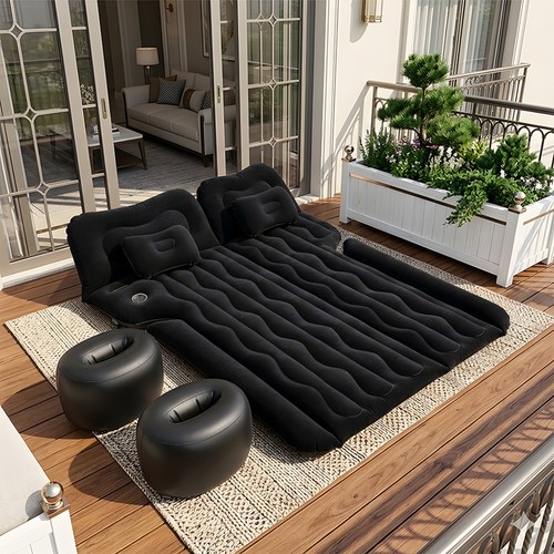 Double airbed flocked - double, camping