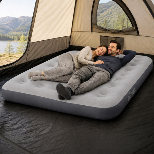 Inflatable mattress flocked - inflatable,