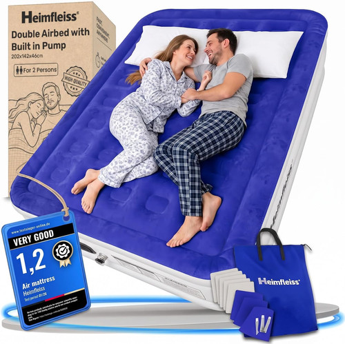Double air bed - air, 202x142x46cm